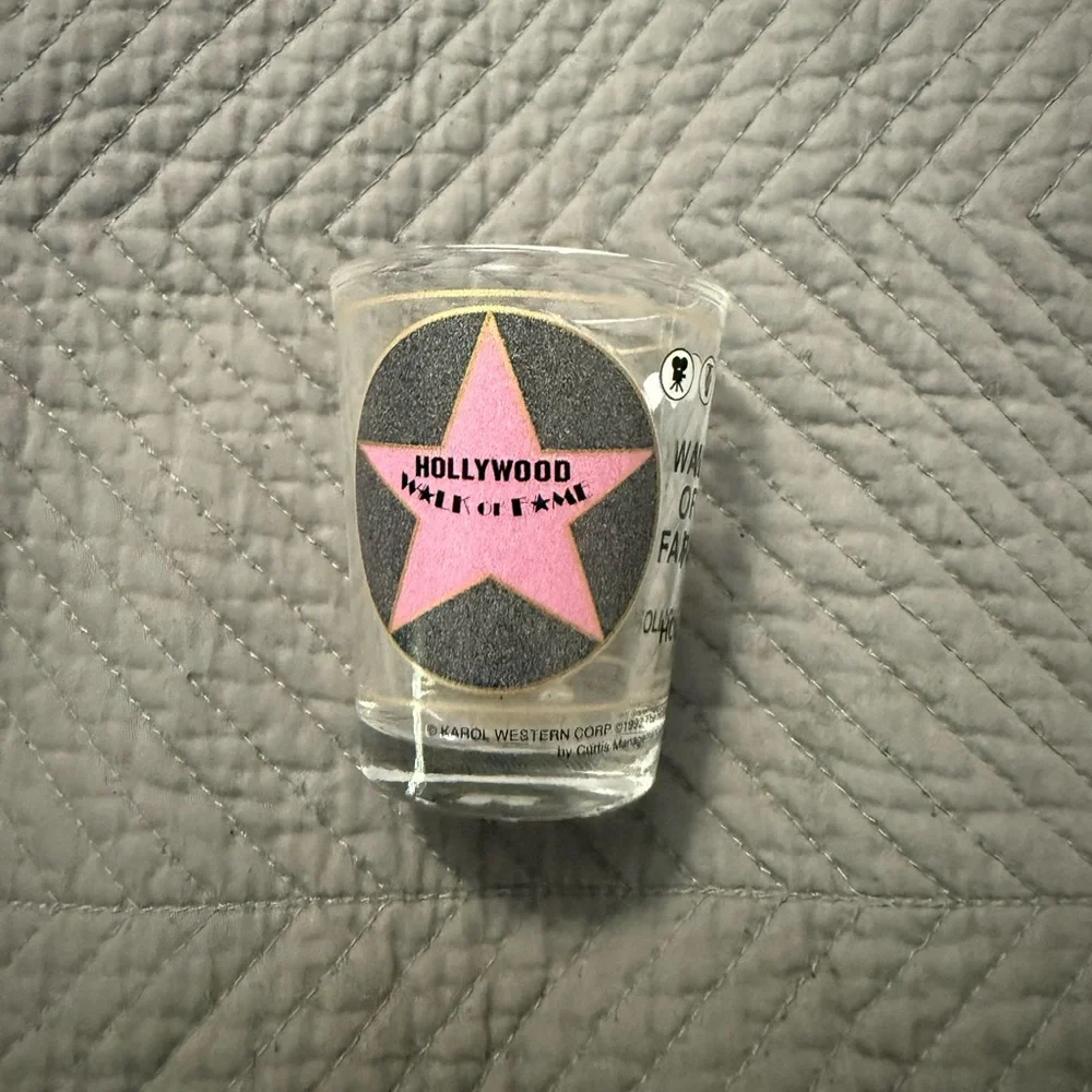 Pink Star Andy Personalized Shot Glass Hollywood